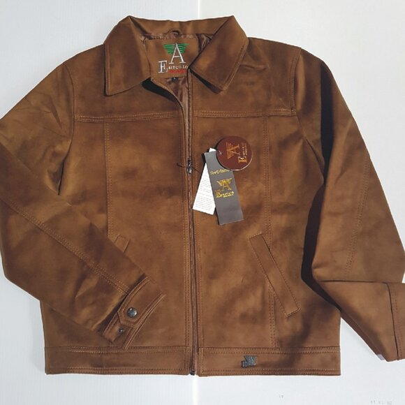 NEW Armani Emporio Collezione Men Faux Leather Zip Up Jacket - Picture 2 of 8